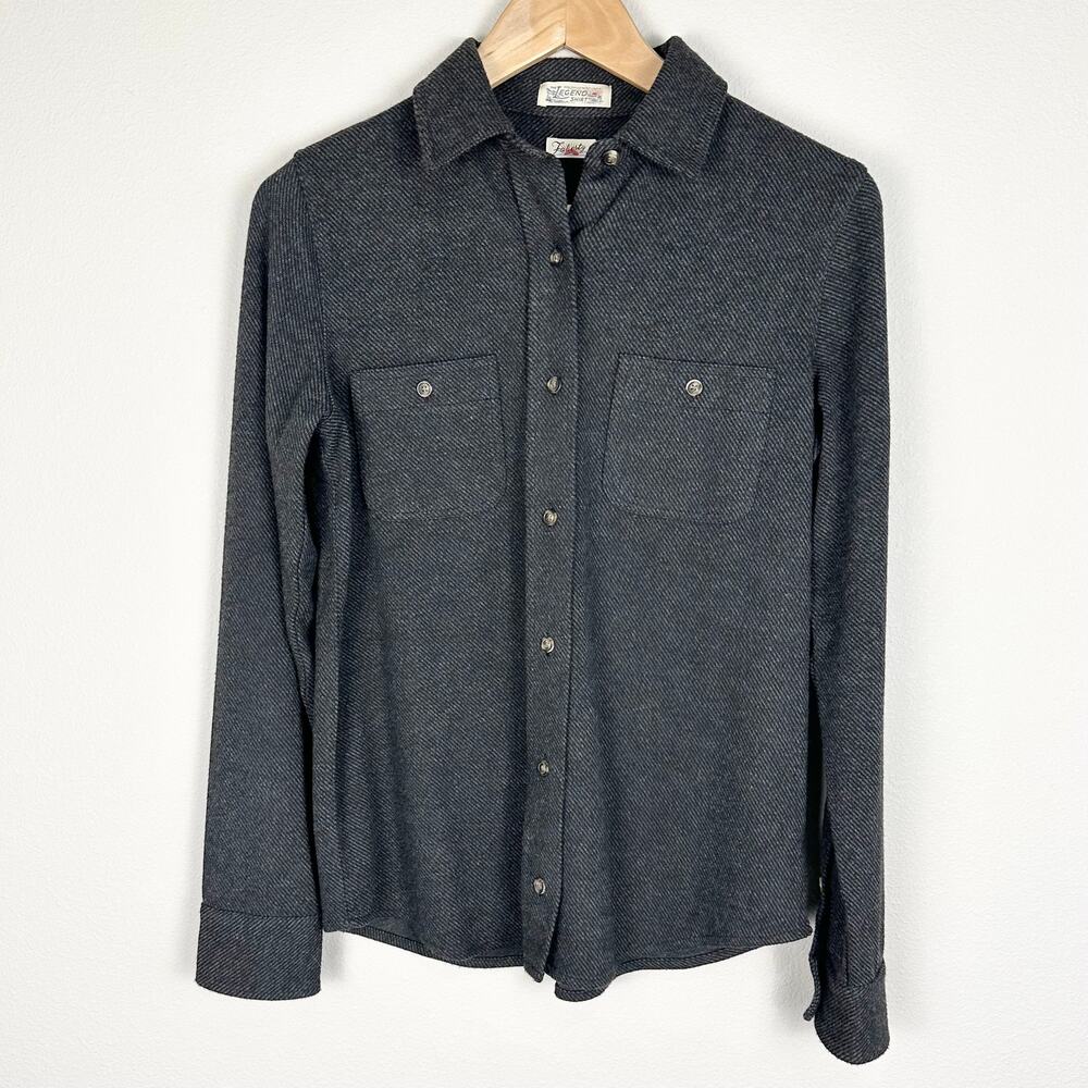 Faherty Women’s The Legend Shirt Button Down Top Shirt Gray XS EUC